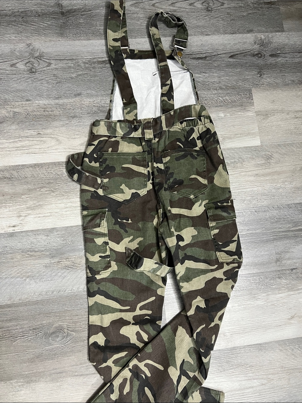 Camo Utility Cargo Overalls - Green Camouflage - Picture 3 of 3